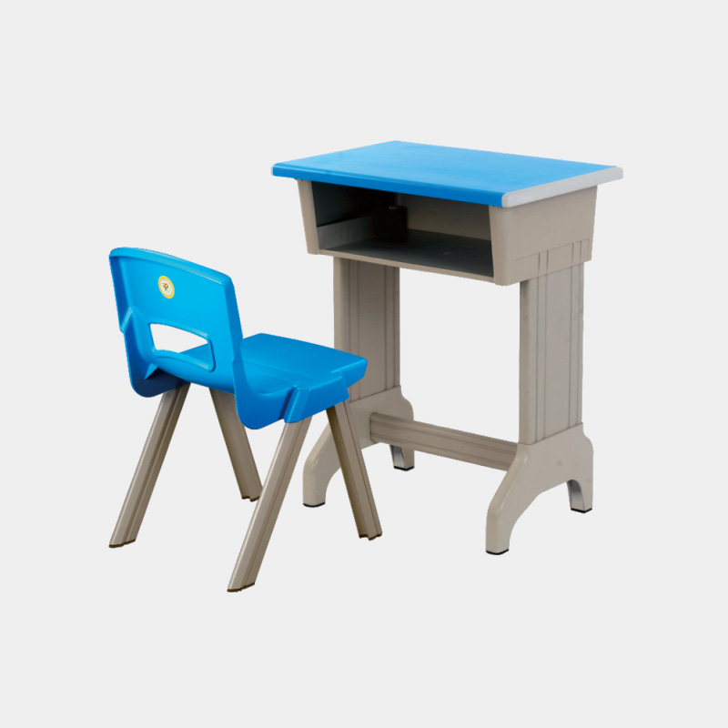 單人板式單層課桌椅 