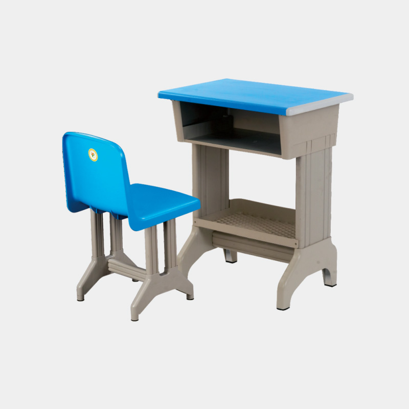 單人板式雙層課桌椅 